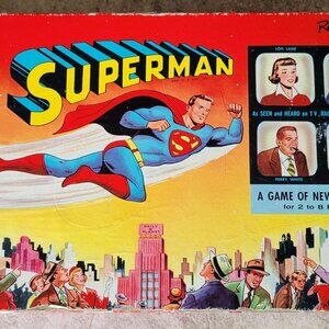 (SOLD) 1954 Calling Superman Board Game  *RARE*